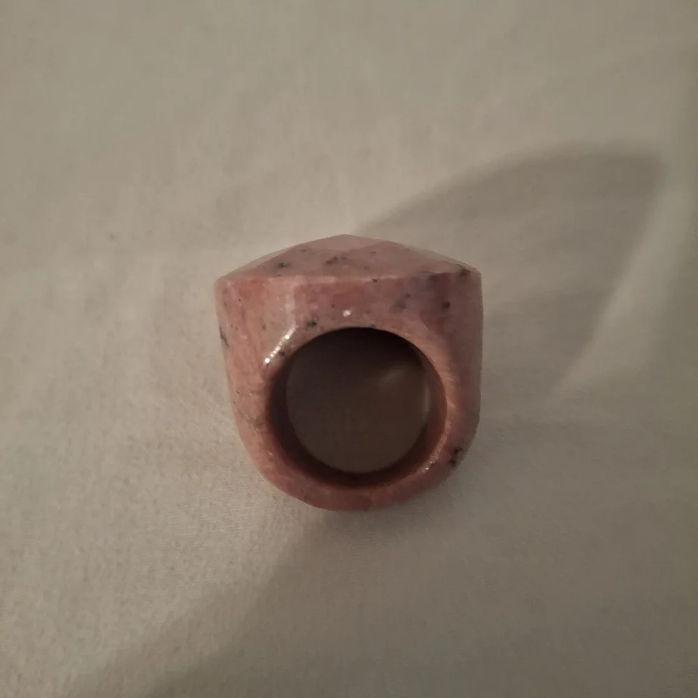 Women's Rhodocrosite Faceted Ring
